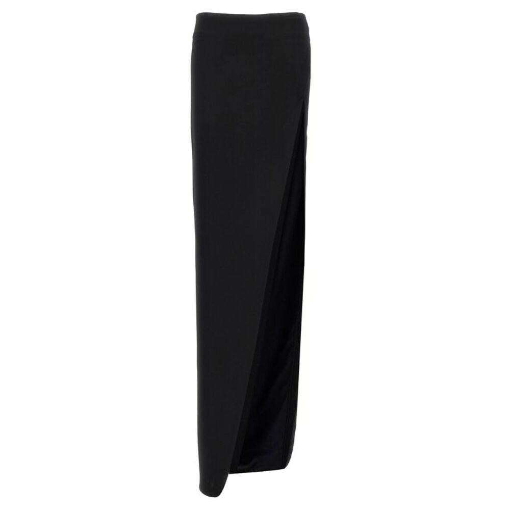 Ann Demeulemeester Black Lamb Leather Mini Women's Skirt